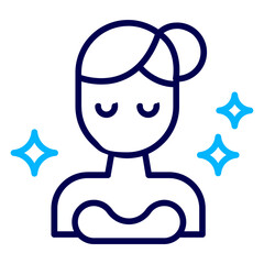 Clean woman Outline Color icon