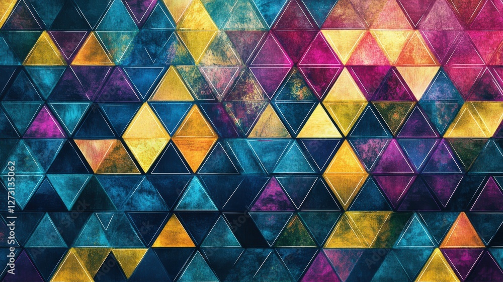 Poster abstract geometric triangle pattern design