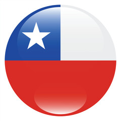 Naklejka premium Chile flag circle icon vector illustration design