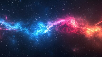 Fototapeta premium Cosmic Nebula: A Celestial Dance of Light and Color