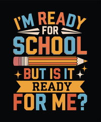 Obraz premium I'm Ready for Pre-K But Is It Ready for Me Cute Back to School Kids Design