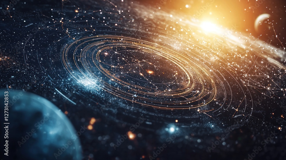 Poster cosmic web: a celestial tapestry of light and connection
