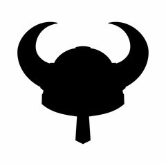 Helm of viking silhouette. Design image