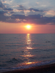 The most beautiful sunset at sea