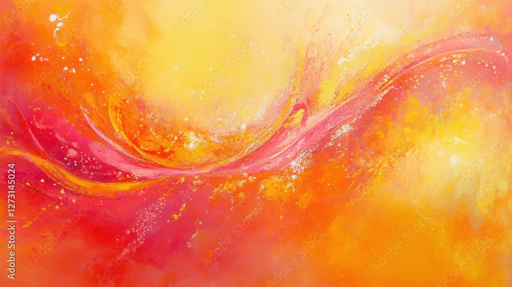 Aufkleber abstract warm hues flowing dynamically across canvas