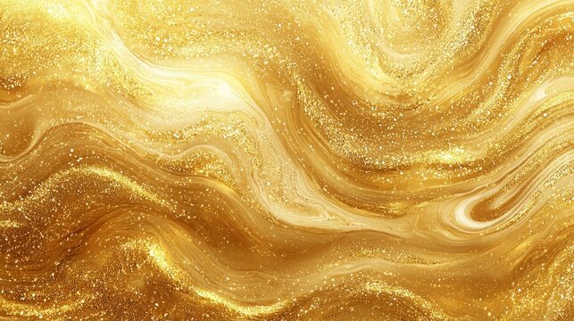 Abstract gold glitter liquid marble background