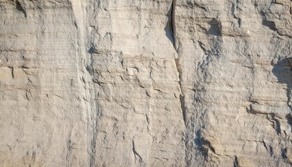 detailed texture of beige and light gray stone wall surface with natural horizontal lines and cracks for background design