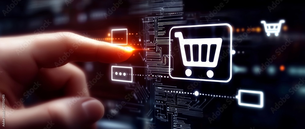 Poster the internet-based business technology of e-commerce enables customers to add products to a cart whi