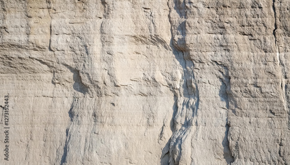 Aufkleber detailed texture of beige and light gray stone wall surface with natural horizontal lines and cracks
