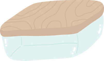 Glass food container zero waste lifestyle vector