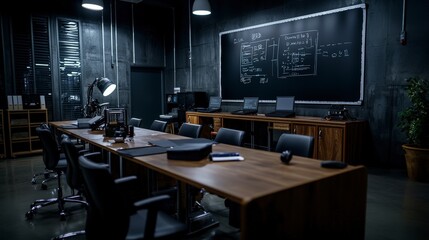 Futuristic classroom enhancing ai learning modern education space technology-driven environment innovative perspective