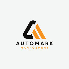 Minimalist AM Initials Logo for Corporate & Branding
