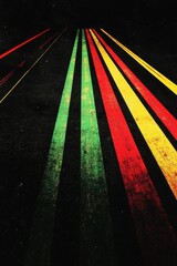 Vibrant Colorful Lines on Dark Background for Creative Design Projects