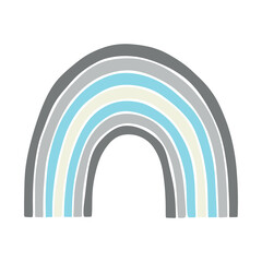 Colorful rainbow shape Demiboy pride flag Happy pride day LGBTQ community Pride Month Vector hand drawn doodle for posters, stickers, logo, cards