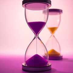 3d sandglass isolated on a white background
