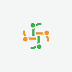Teamwork and Unity Logo - Abstract People Design
