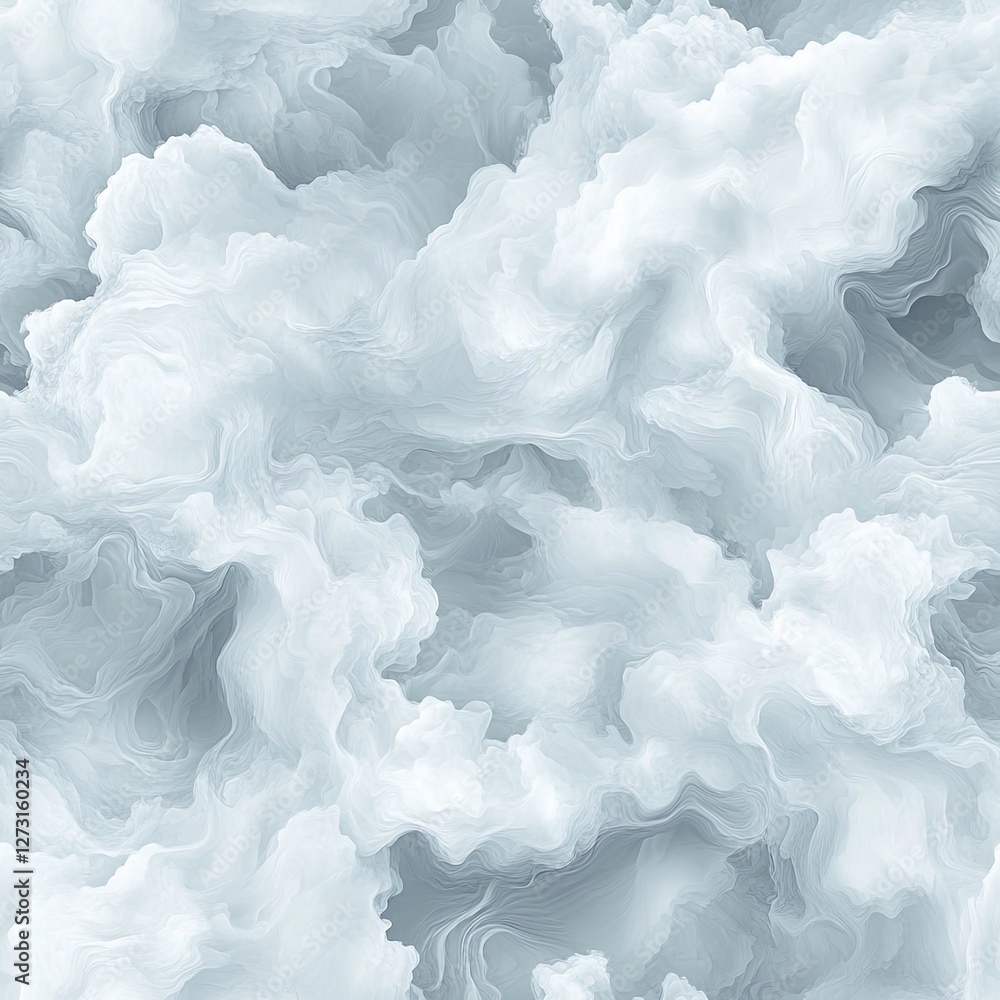 Poster stucco inspired seamless pattern soft clouds design for textures