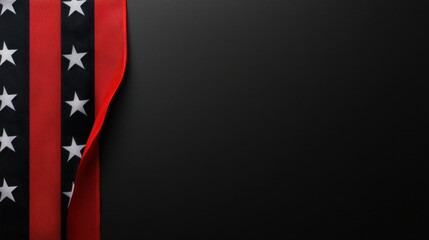 Patriotic Symbolism with Stars and Stripes Adorning a Black Background for Memorial Celebrations