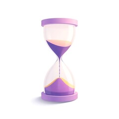 3d sandglass isolated on a white background
