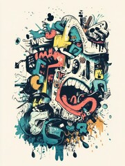 Abstract Colorful Illustration of Creative Artistic Expression