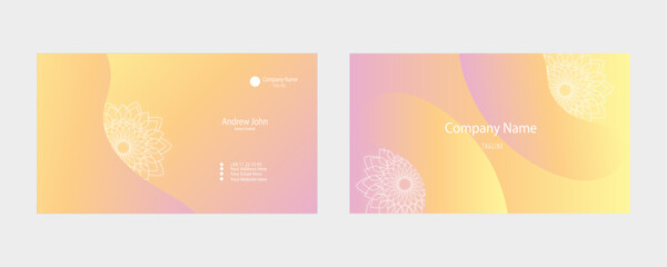 Elegant Business Card Design with Floral Patterns