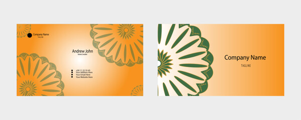 Elegant Business Card Design with Floral Patterns