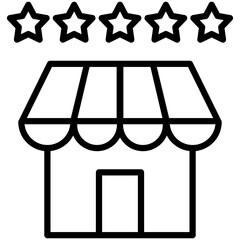 Rating Store Outline Icon