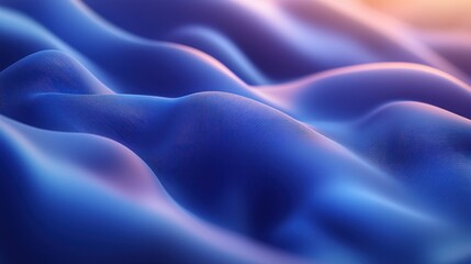 Fototapeta premium Abstract rippled fabric, sunset gradient background