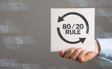 80/20 rule. Concept for Pareto principle. Business concept