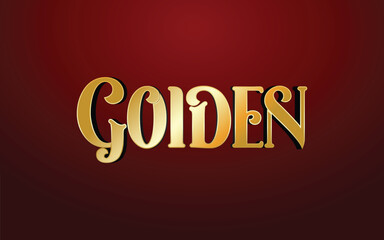 Editable shiny gold text effect