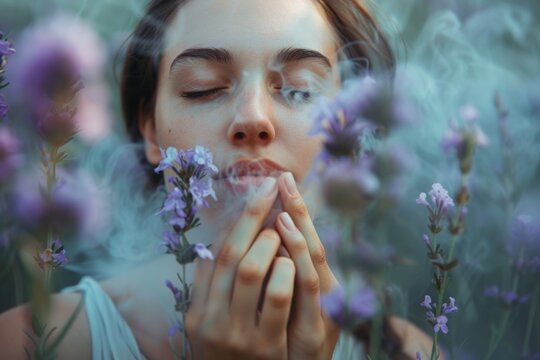 Olfactory perception : sense of smell, aromatic detection, nasal receptors, fragrance recognition, scent identification, odor interpretation, sensory experience, chemical signals, air particles.