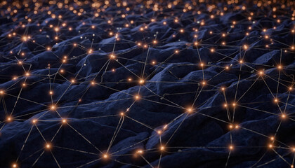 Fototapeta premium Futuristic geometric pattern with glowing connections, technological aesthetic