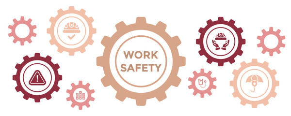 Work Safety Banner Icon. Vector Illustration For Business Corporate