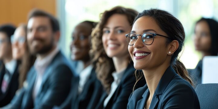 A group of employees participating in a virtual corporate training session â€“ Workforce development
