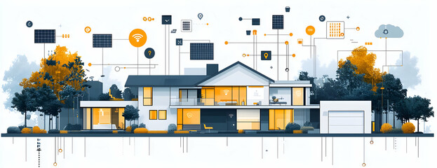 Smart Home Illustration: Sustainable Energy Design