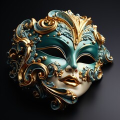 Ornate Comedy and Tragedy Venetian Mask for Theater Lovers