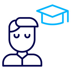 Degree Holder Outline Color icon