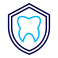 Dental Protected Outline Color icon
