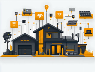 Smart Home Illustration: Connected House
