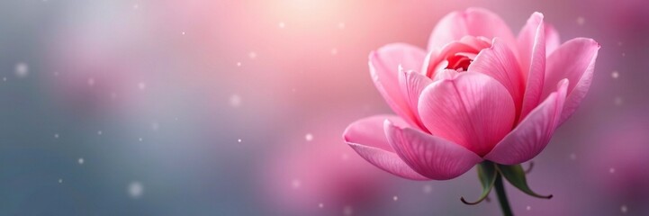 Soft petals unfolding on a subtle gradient background, bloom, background