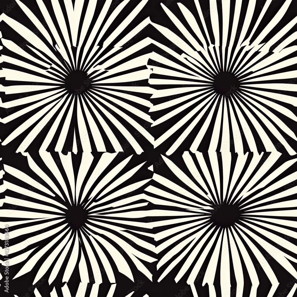 Aufkleber sunburst pattern alternating textured and smooth rays design for seamless repeats