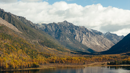 Fototapeta premium snow covered Baikal North mountains