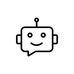 Chat bot outline icon eps file