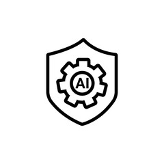 Data encryption outline icon eps file