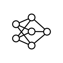 Neural network ai icon eps file