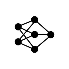 Neural network ai icon eps file