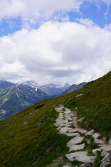 Fototapeta premium Distant mountains fading into the sky