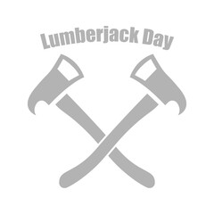 lumberjack day, icon, on a white background, vector illustration