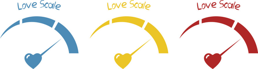 love scale icon on white background, vector illustration