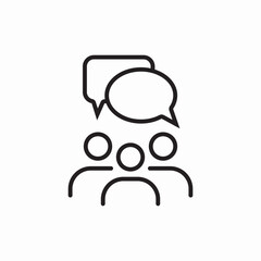 group chat message icon vector sign
